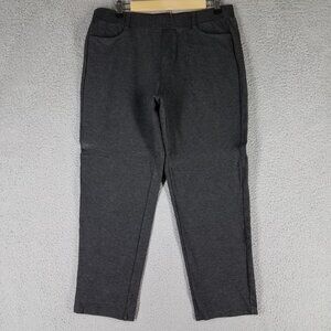 Intro Love The Fit Leggings Women's Large Gray Pull On Office Career Stretch